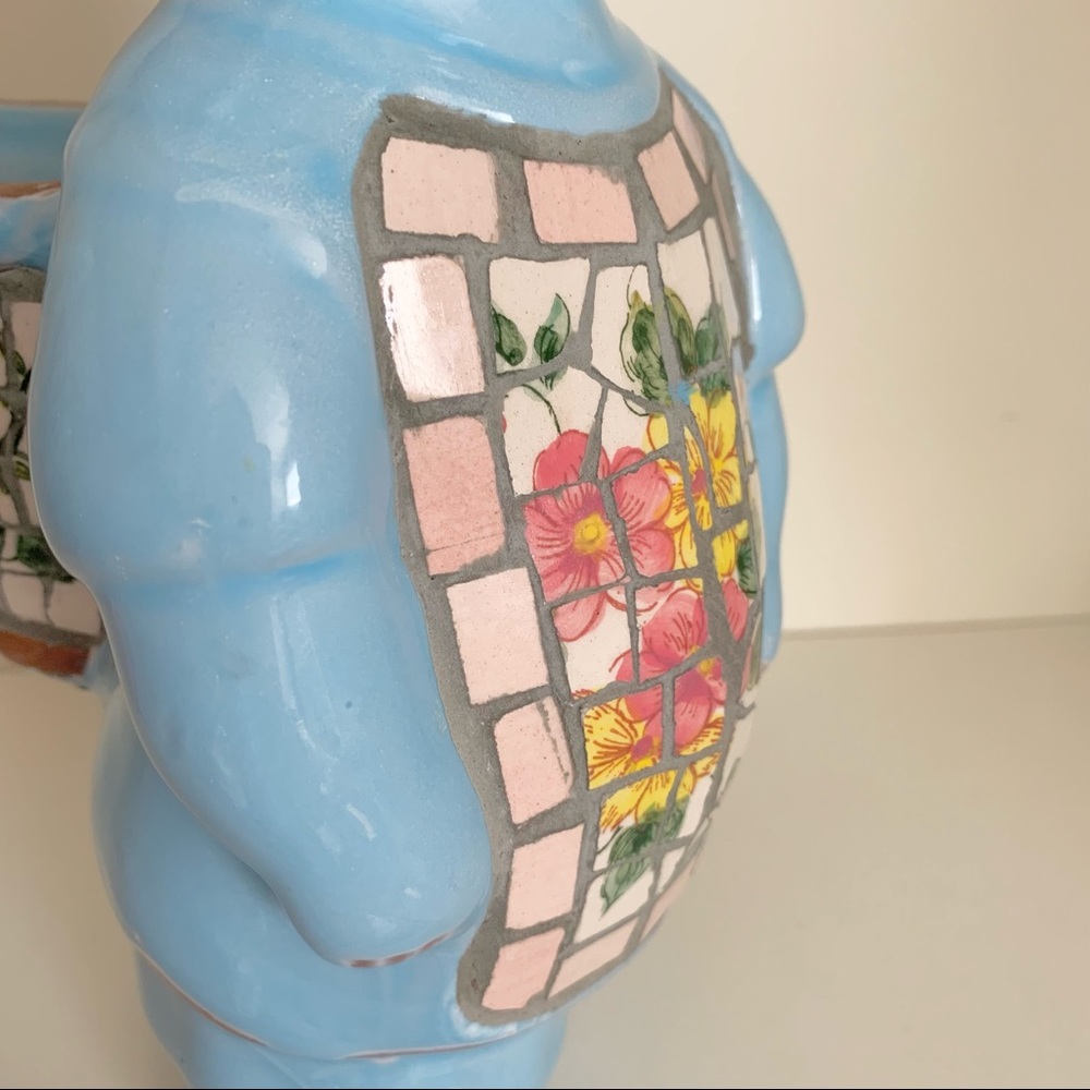 vintage Mosaic ceramic bunny planter - Picture 16 of 17